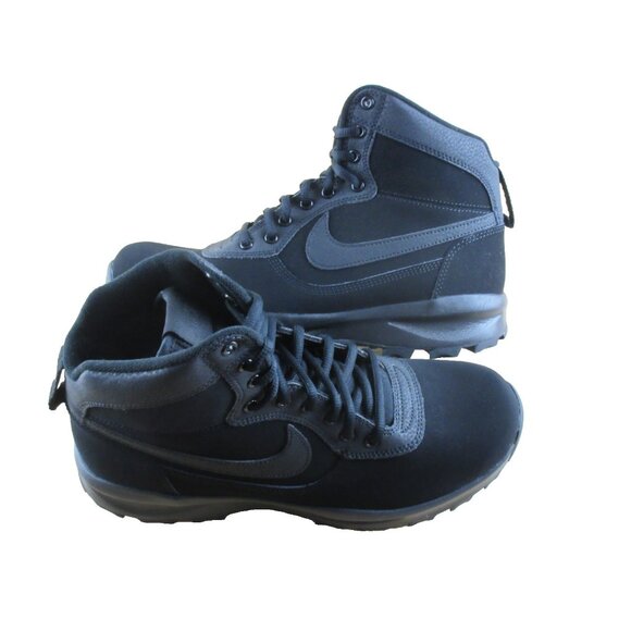 Nike Men's Manoadome Triple Black Sneaker Hiking Winter Boots Sizes NIB